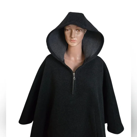 Rare Vintage Woolrich Wool Blend Hooded Poncho - Picture 4 of 9